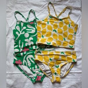 Two Hanna Andersson 2-piece Girls Swimsuits